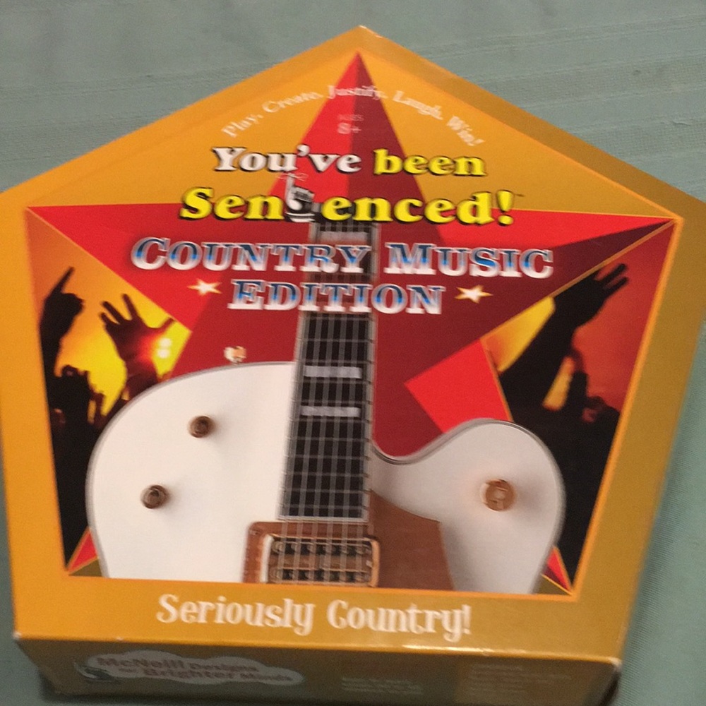 Country Music You’ve been Sentenced party Game Country Music NEW Fun for all